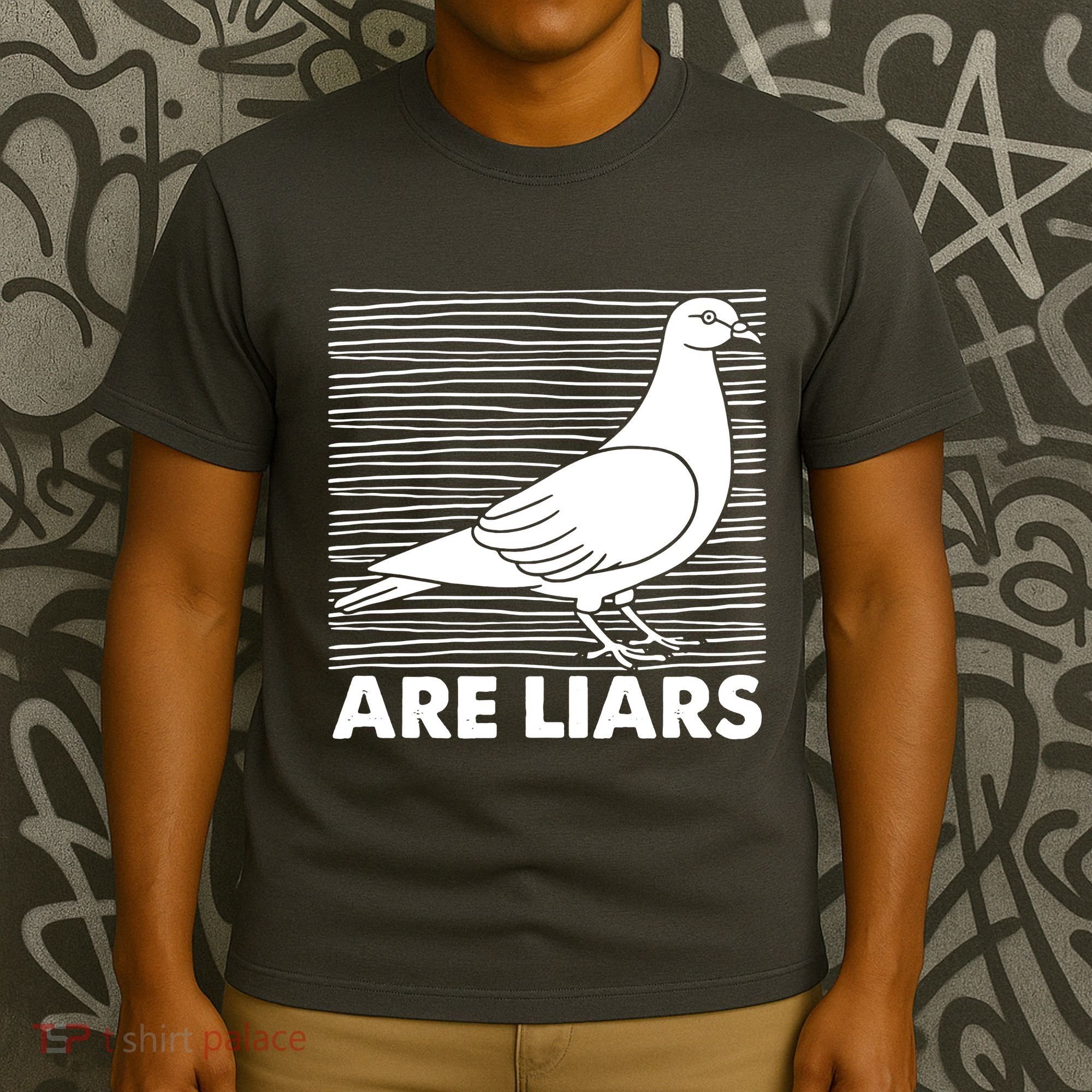 Pigeons Are Liars ArenT Real Spies Birds Pun T-Shirt