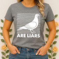 Pigeons Are Liars ArenT Real Spies Birds Pun Women's T-Shirt thumb 2