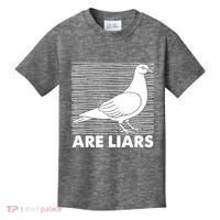 Pigeons Are Liars ArenT Real Spies Birds Pun Kids T-Shirt thumb 0