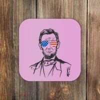 President Abraham Lincoln Portrait Usa America Sunglasses Coaster thumb 0