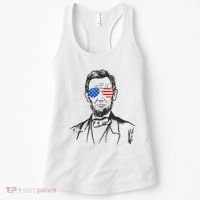 President Abraham Lincoln Portrait Usa America Sunglasses Women's Tank Top thumb 0
