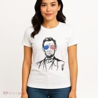 President Abraham Lincoln Portrait Usa America Sunglasses Women's T-Shirt thumb 4