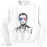 President Abraham Lincoln Portrait Usa America Sunglasses Kids Sweatshirt thumb 0