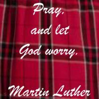 Pray And Let God Worry Martin Luther Men's Flannel Plaid Pajama Pants thumb 2