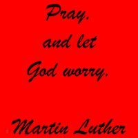 Pray And Let God Worry Martin Luther Santa Hat thumb 1