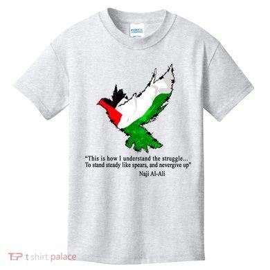 Palestine Flag Eagle Dove Naji Al-Ali Kids T-Shirt