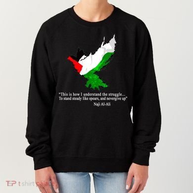 Palestine Flag Eagle Dove Naji Al-Ali Women's Sweatshirt