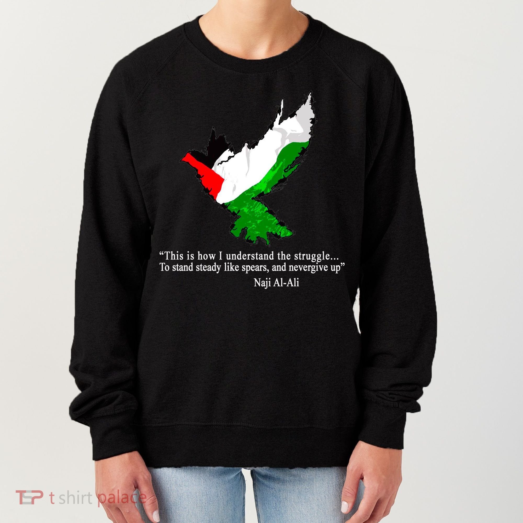 Palestine Flag Eagle Dove Naji Al-Ali Women's Sweatshirt