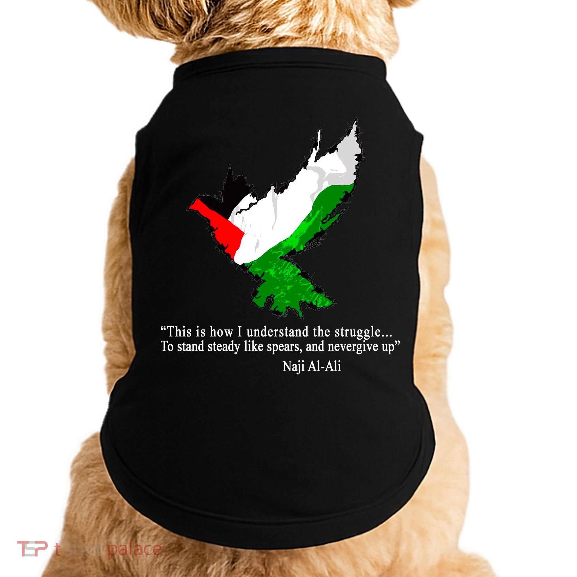 Palestine Flag Eagle Dove Naji Al-Ali Doggie Tank
