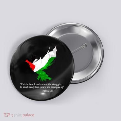 Palestine Flag Eagle Dove Naji Al-Ali Button