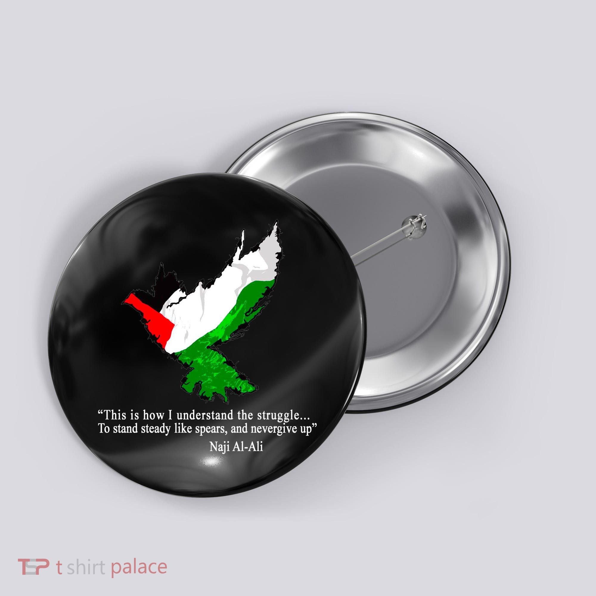 Palestine Flag Eagle Dove Naji Al-Ali Button