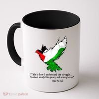 Palestine Flag Eagle Dove Naji Al-Ali Coffee Mug thumb 0