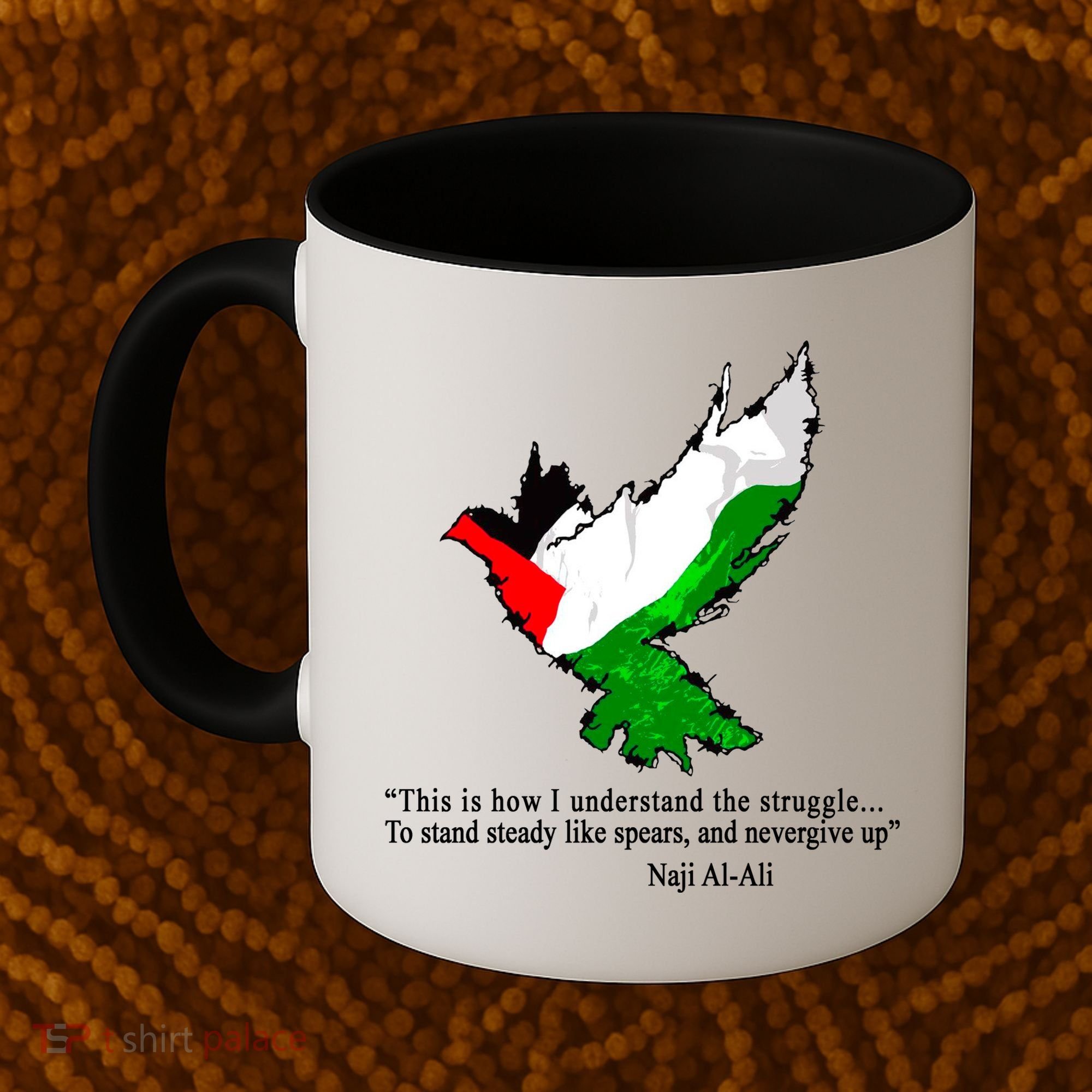 Palestine Flag Eagle Dove Naji Al-Ali Coffee Mug