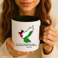 Palestine Flag Eagle Dove Naji Al-Ali Coffee Mug thumb 3