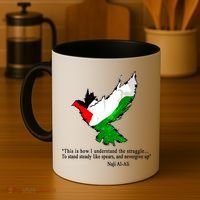 Palestine Flag Eagle Dove Naji Al-Ali Coffee Mug thumb 4