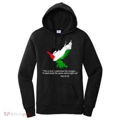 Palestine Flag Eagle Dove Naji Al-Ali Women's Hoodie