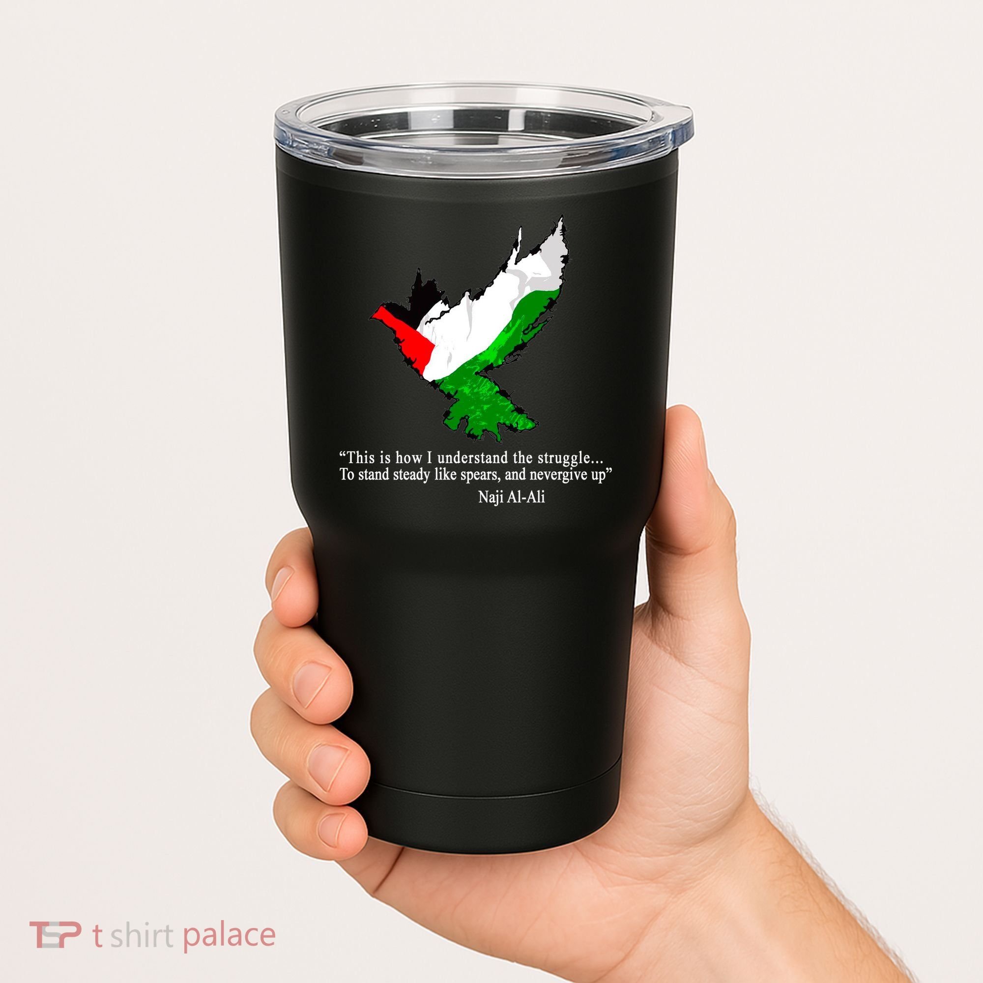 Palestine Flag Eagle Dove Naji Al-Ali Tumbler