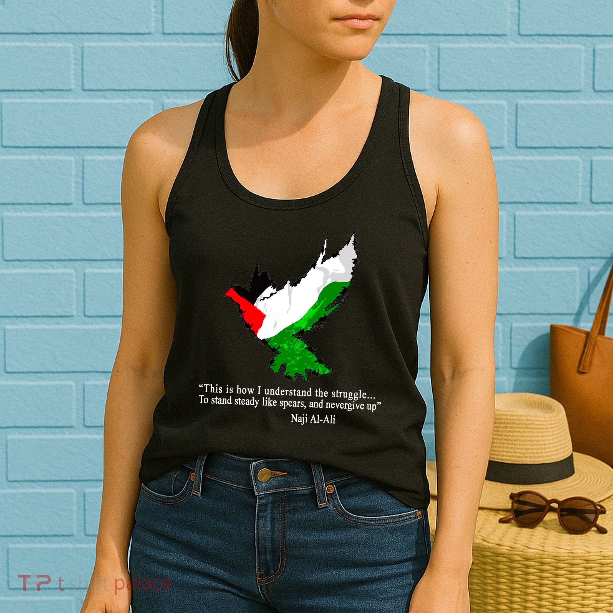 Palestine Flag Eagle Dove Naji Al-Ali Women's Tank Top