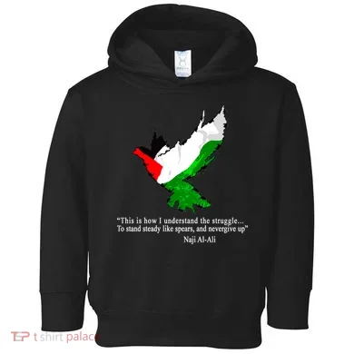 Palestine Flag Eagle Dove Naji Al-Ali Toddler Hoodie
