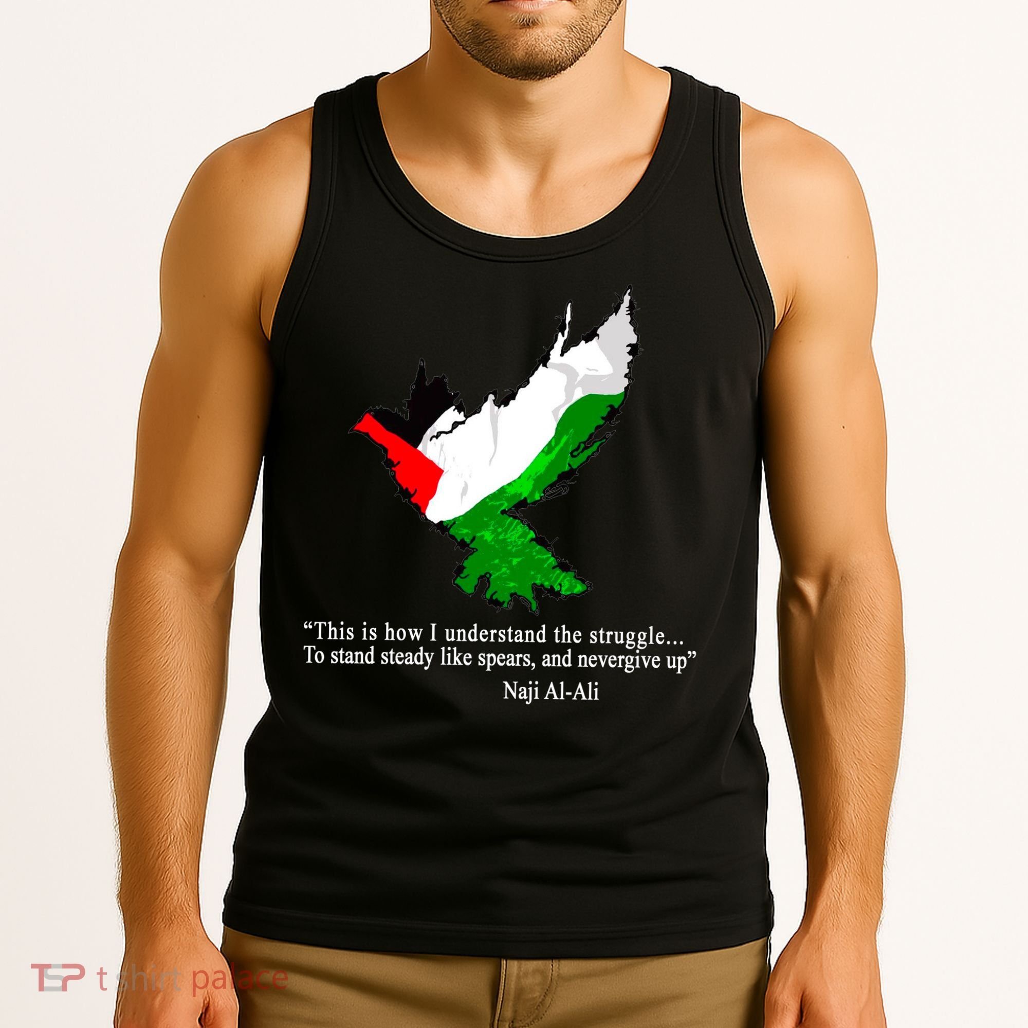 Palestine Flag Eagle Dove Naji Al-Ali Tank Top