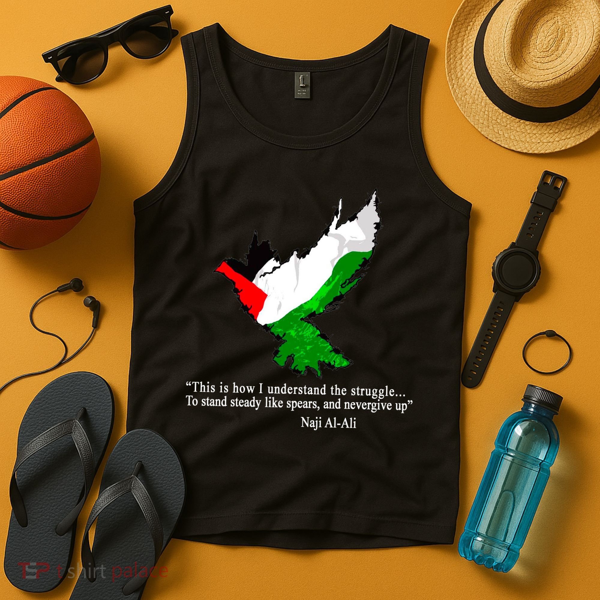 Palestine Flag Eagle Dove Naji Al-Ali Tank Top