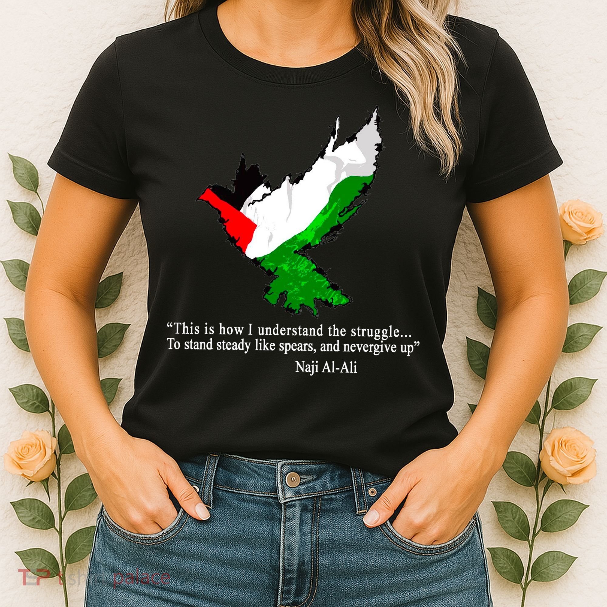 Palestine Flag Eagle Dove Naji Al-Ali Women's T-Shirt