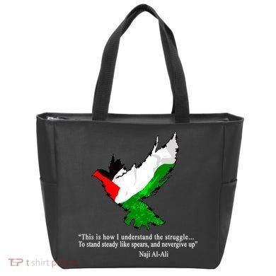 Palestine Flag Eagle Dove Naji Al-Ali Tote Bag