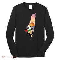 Palestine Map Flag Jerusalem's City Support Gaza Long Sleeve Shirt thumb 0