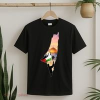 Palestine Map Flag Jerusalem's City Support Gaza T-Shirt thumb 2