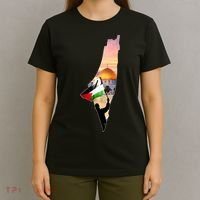 Palestine Map Flag Jerusalem's City Support Gaza T-Shirt thumb 4