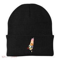 Palestine Map Flag Jerusalem's City Support Gaza Beanie thumb 0