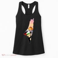 Palestine Map Flag Jerusalem's City Support Gaza Women's Tank Top thumb 0