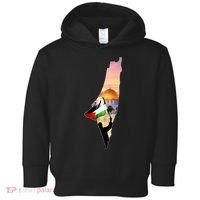Palestine Map Flag Jerusalem's City Support Gaza Toddler Hoodie thumb 0