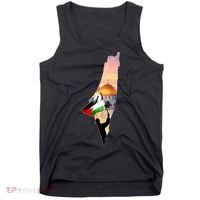 Palestine Map Flag Jerusalem's City Support Gaza Tank Top thumb 0