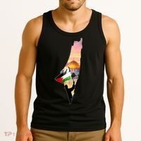 Palestine Map Flag Jerusalem's City Support Gaza Tank Top thumb 3