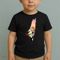 Palestine Map Flag Jerusalem's City Support Gaza Toddler T-Shirt thumb 2