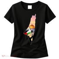 Palestine Map Flag Jerusalem's City Support Gaza Women's T-Shirt thumb 0
