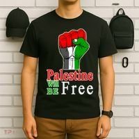 Palestine Will Be Free Raised Fist T-Shirt thumb 6