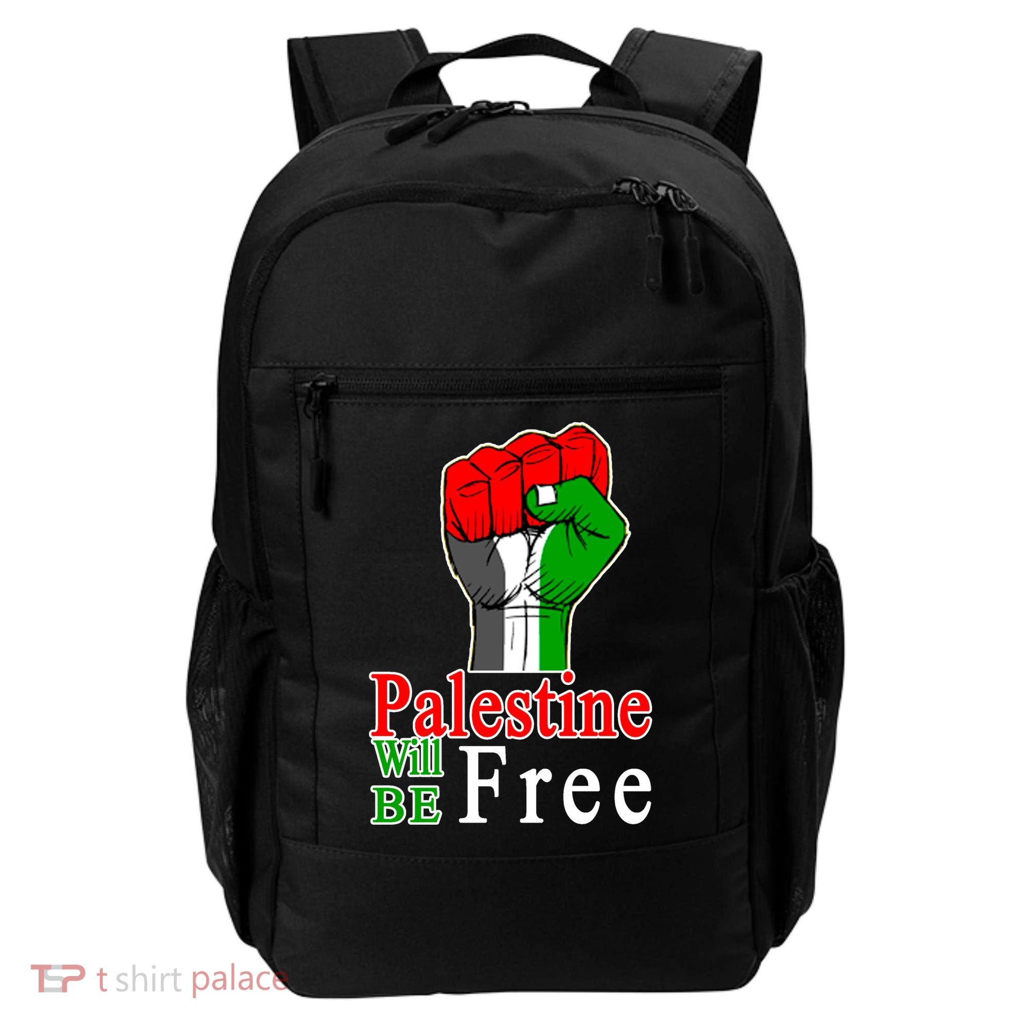 Palestine Will Be Free Raised Fist Backpack