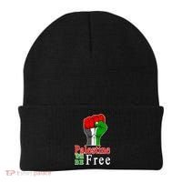 Palestine Will Be Free Raised Fist Beanie thumb 0