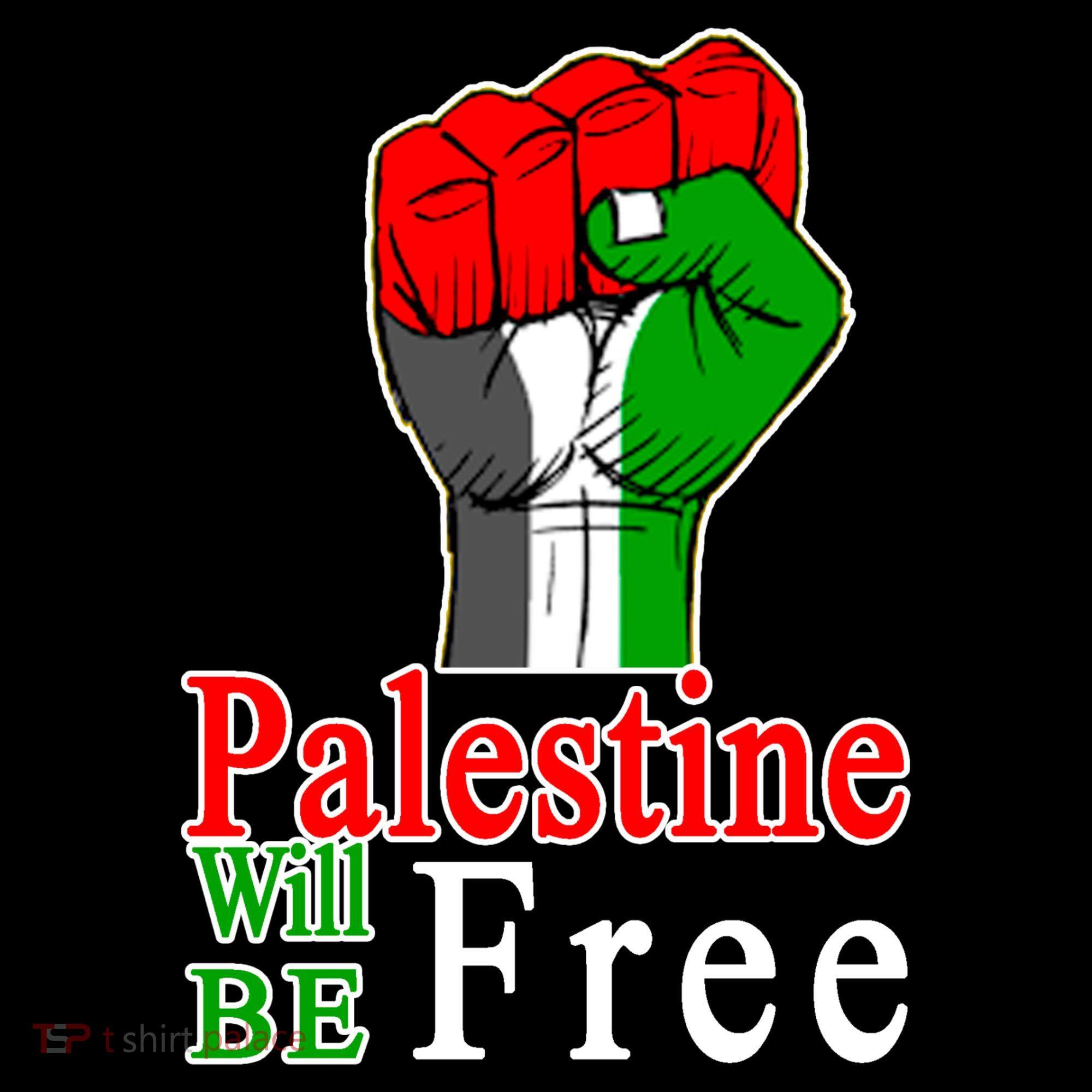 Palestine Will Be Free Raised Fist Women's Hoodie