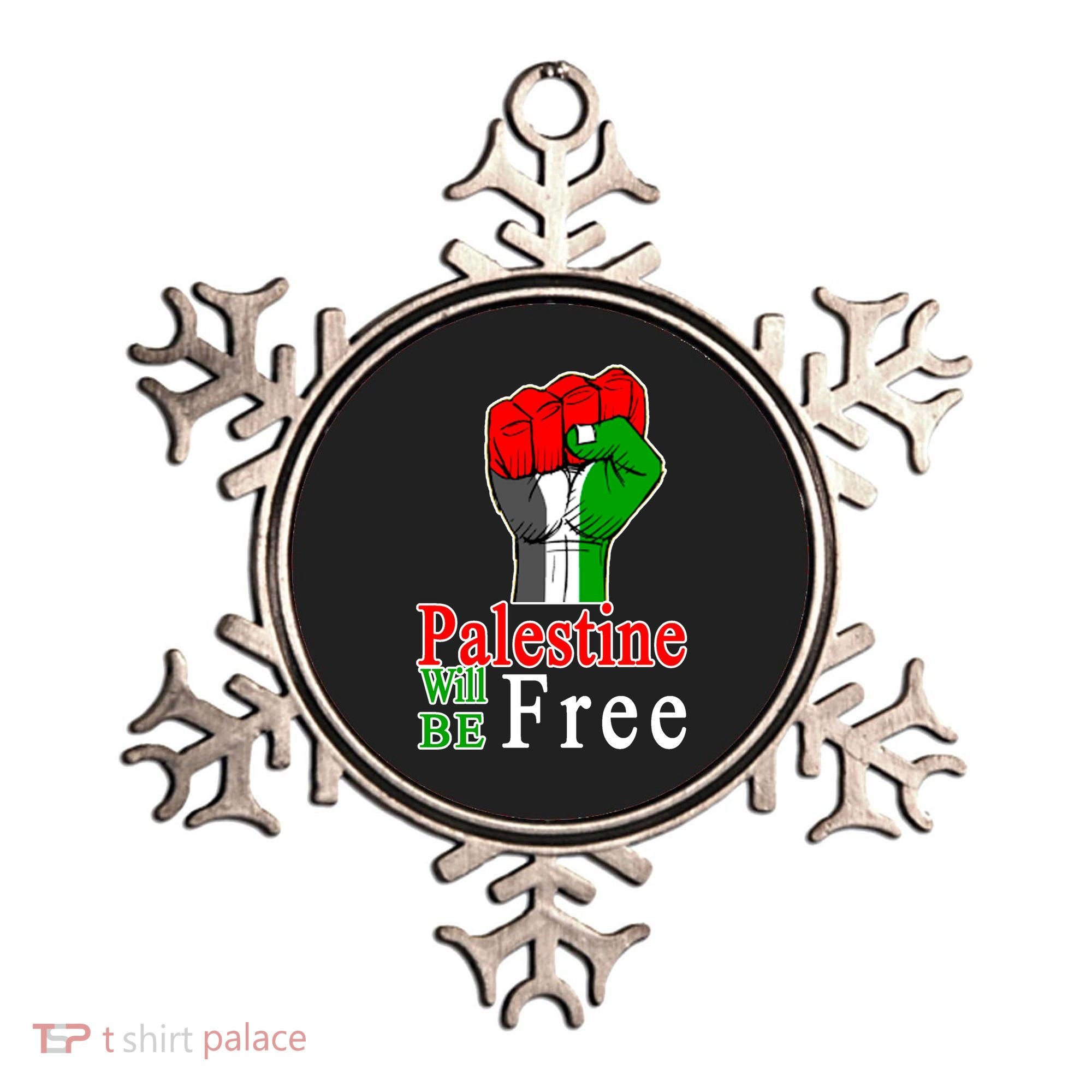 Palestine Will Be Free Raised Fist Ornament