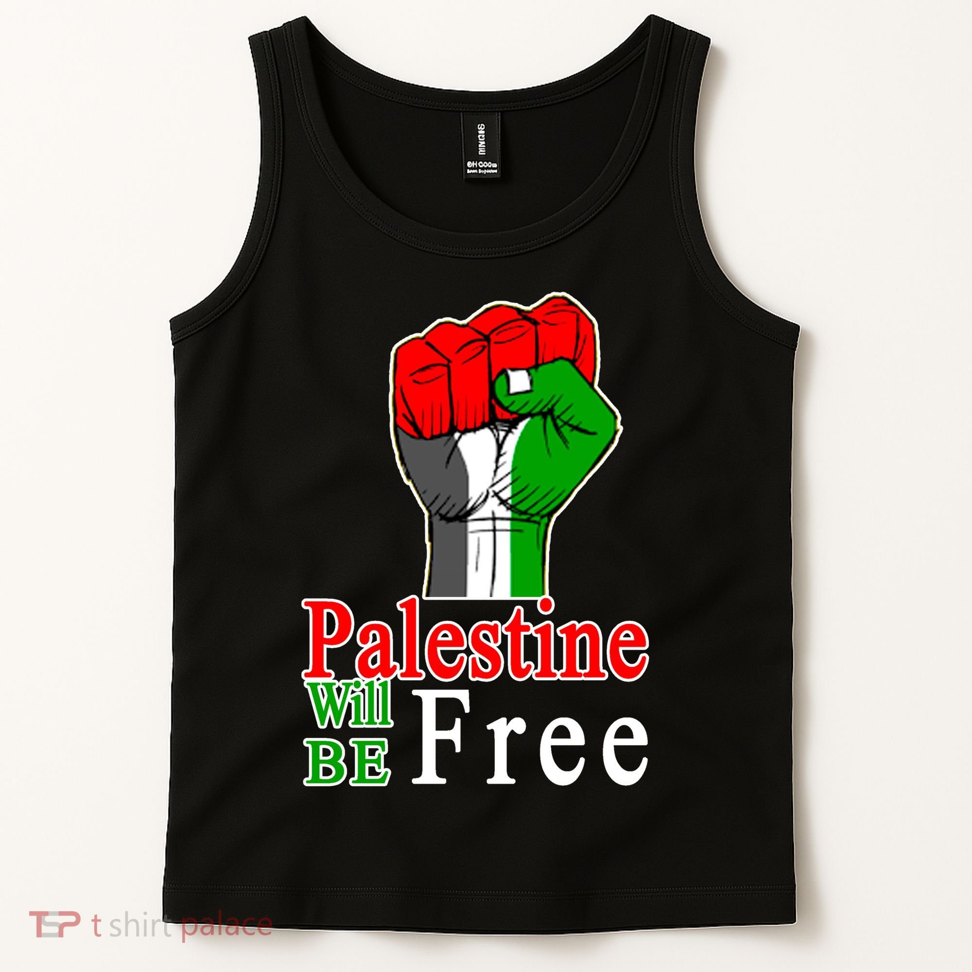 Palestine Will Be Free Raised Fist Tank Top