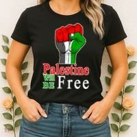 Palestine Will Be Free Raised Fist Women's T-Shirt thumb 2