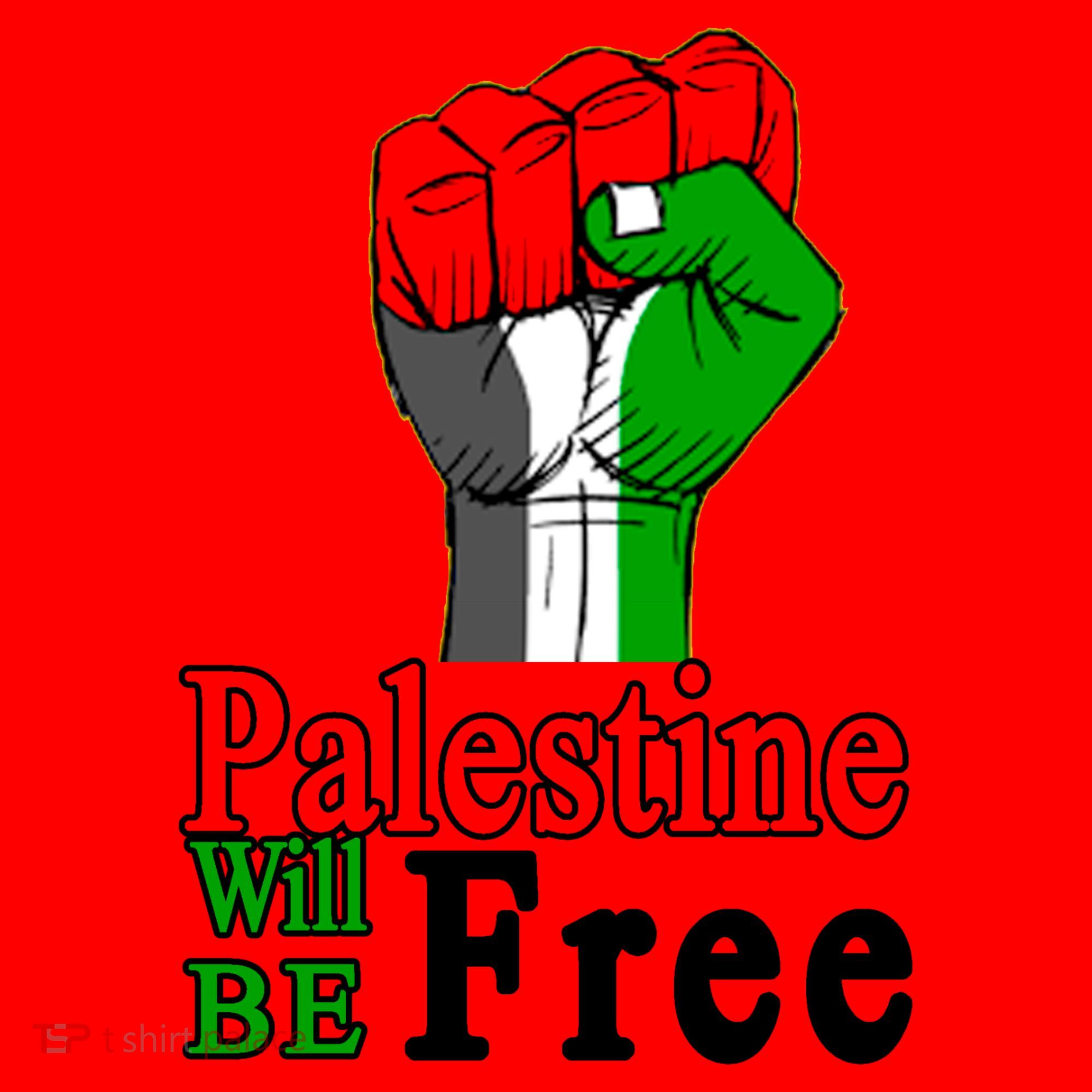 Palestine Will Be Free Raised Fist Santa Hat