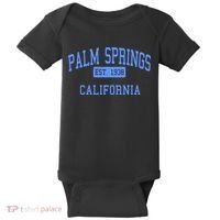Palm Springs California EST 1938 Baby Bodysuit thumb 0