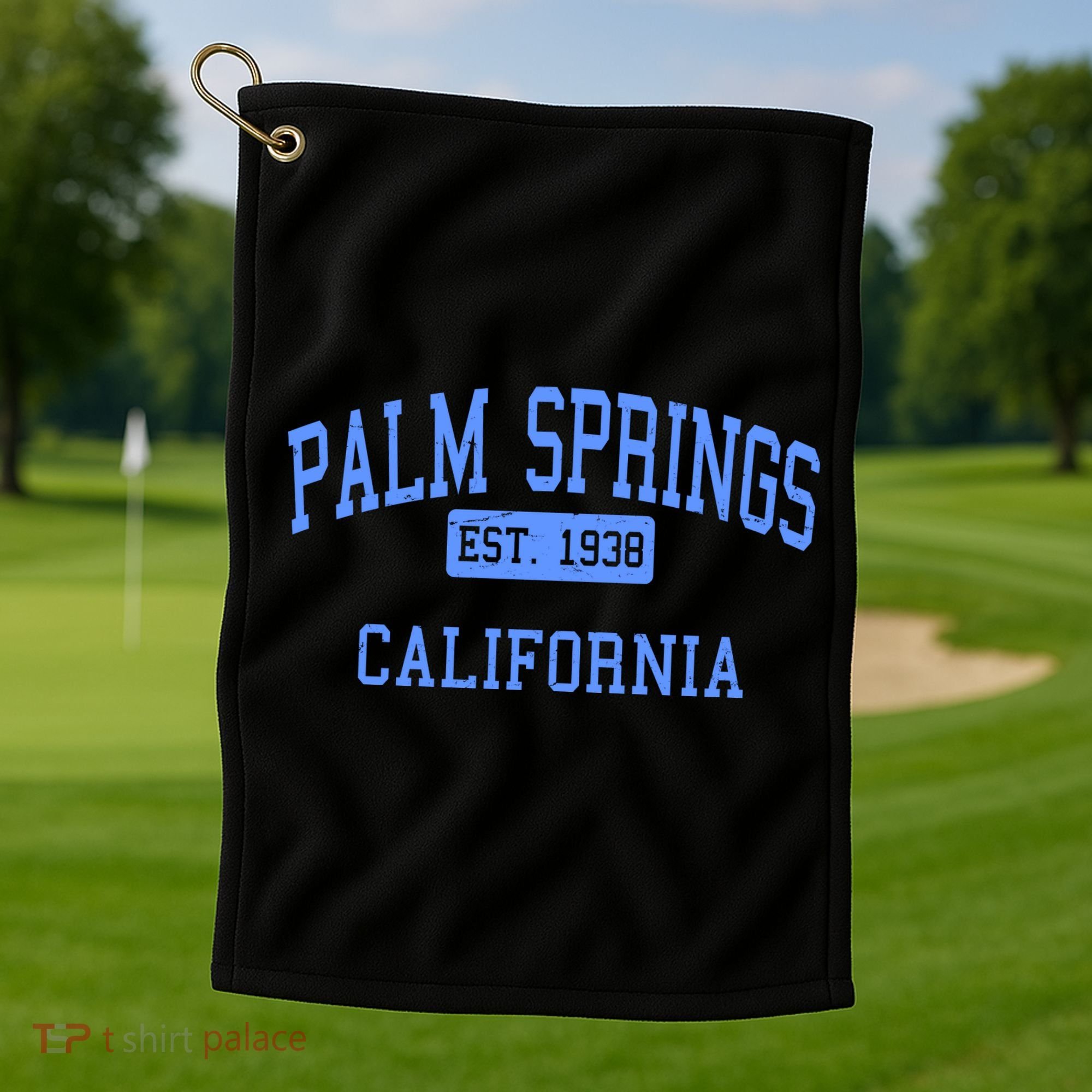 Palm Springs California EST 1938 Golf Towel
