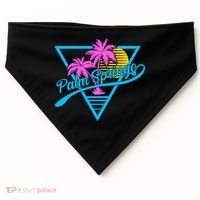Palm Springs Retro 80's Neon USA-Made Doggie Bandana thumb 0