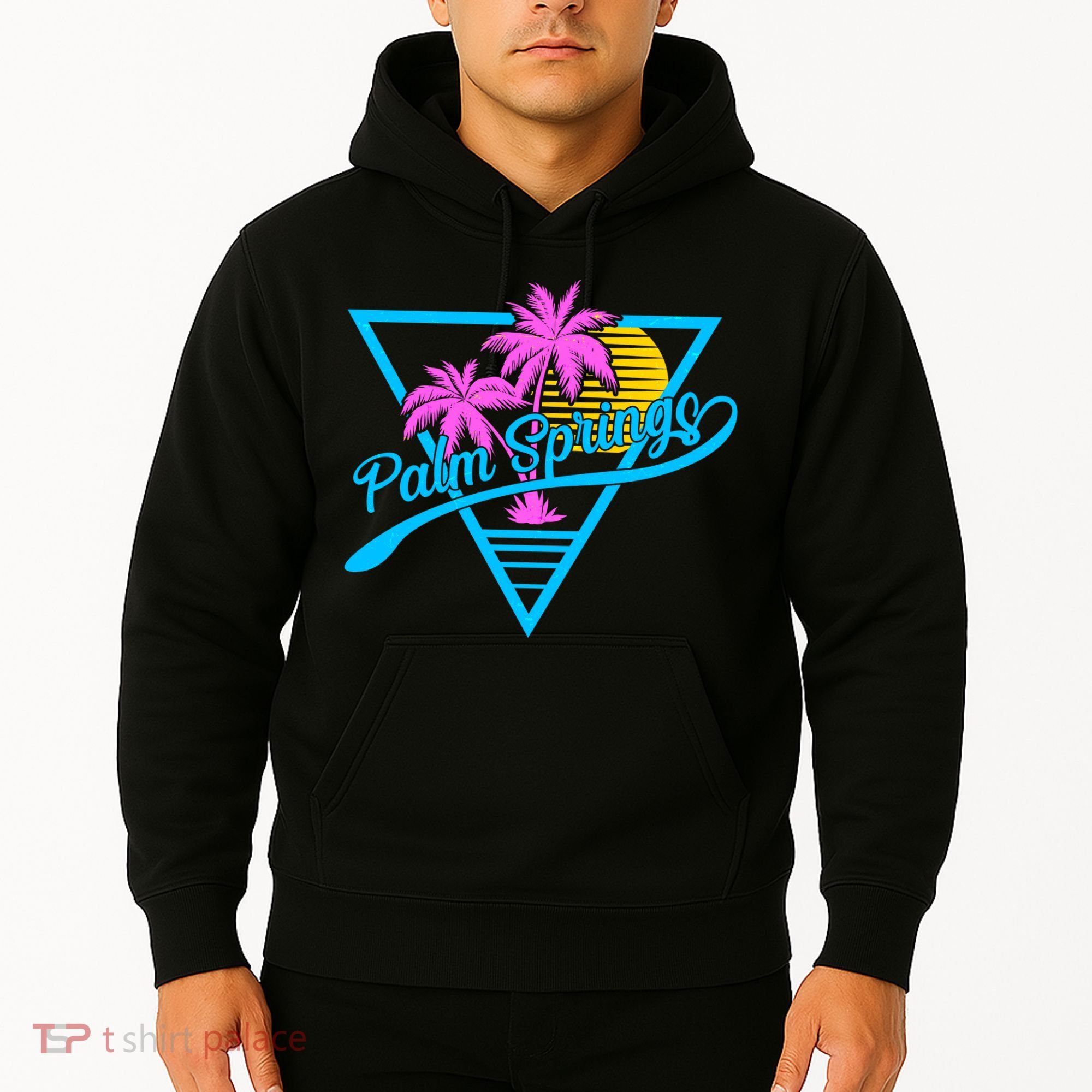 Palm Springs Retro 80's Neon Hoodie