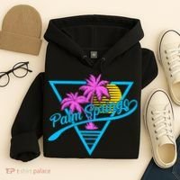 Palm Springs Retro 80's Neon Hoodie thumb 4